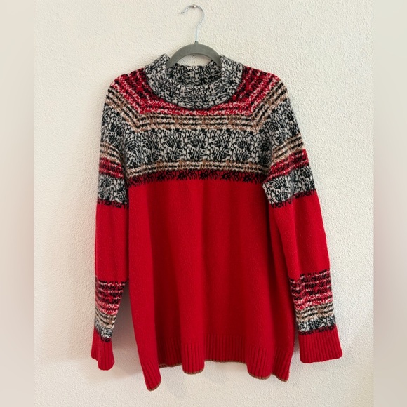 Moth Sweaters - Moth by Anthropologie red Nordic soft sweater size XL